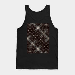 Black and White Diagonal Cross Pattern - WelshDesignsTP002 Tank Top